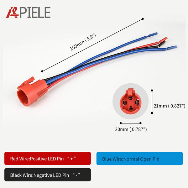 APIELE 10 Amp 16mm Latching Push Button Switch 12V Angel Eye LED Waterproof Round Self-Locking 1NO (Silver Stainless Steel, Blue) Blue Stainless Steel