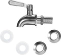 BTSKY™Stainless Steel Beverage Dispenser Replacement Spigot Fits 16mm（5/8 inch）Opening - No Lead Dispenser Replacement Faucet, Polished Finish Silver