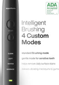 Aquasonic Black Series Ultra Whitening Toothbrush â ADA Accepted Electric Toothbrush- 8 Brush Heads & Travel Case â 40,000 VPM Electric Motor &