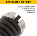 Legrand Pass & Seymour PS5366XCCV4 20 Amp 125V Straight Blade Extra Hard Use Specification Grade Plug, NEMA 5-20P, Black/White (1 Count)