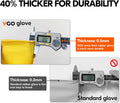 Vgo... 1-Pair Reusable Household Gloves, Rubber Dishwashing Gloves, Extra Thickness, Long Sleeves, Kitchen Cleaning, Working, Painting, Gardening,