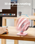 Gaiatop USB Desk Fan, Small but Powerful, Personal Portable Quiet 3 Speeds, Adjustable Mini Table Desktop Fan for Cooling Home Office Car Summer