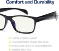Gamma Ray Computer Blue Light Blocking Gaming Glasses w/Amber Tint and Anti Glare UV Digital Eyestrain 0.00x