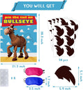 OULUN Toy Inspired Stories Party Supplies, Pin the Tail on the Bullseye Party Game, Large Poster 24PCS Reusable Tail Stickers for Kids Boys