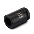 MIXPOWER 1 Inch Drive Deep Impact Socket, CR-MO, 33mm, 6 Point, Radius Corner Design, Chamfered Opening, Axle Nut Impact Grade Socket for Easy