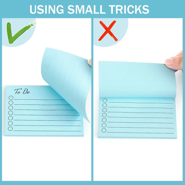 Eastern Wolf 9 Pads to Do Lined Sticky Notes, 9 Bright Multi Colors Self-Stick Note Pads, 3x4 Inch with Line Adhesive Memo Sticky Notes Notepad,