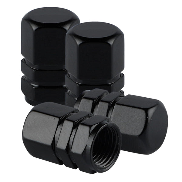 Aluminum Tire Stem Valve Caps Wheel Valve Covers Car Dustproof Tire Cap Cover Accessories, Universal for SUV, Car, Bike and Motorcycle, Hexagon
