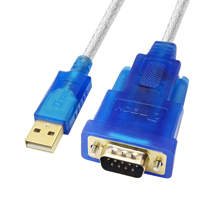 DTECH 10 Feet USB 2.0 to RS232 DB9 Serial Port Adapter Cable with FTDI Chipset Supports Windows 11 10 8 7 and Mac Linux