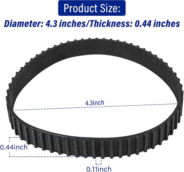Sander Toothed Drive Belt Compatible With 848530 Porter Cable Fits 351/352 336/337 Variable speed Belt Sanders - 2Pack