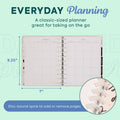 Happy Planner Disc-Bound Academic Planner July 2025 - June 2026 Daily, Weekly and Monthly - 3 Bonus Months, Big Size, Horizontal Layout, Onyx &
