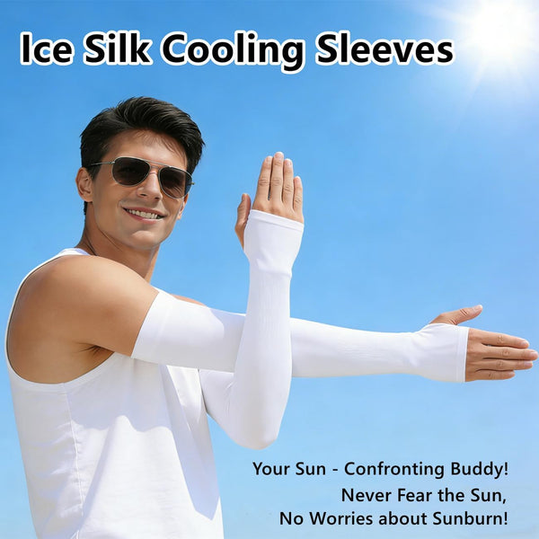 Sun Protection Arm Sleeves with Thumb Holes for Men Women,Cooling Compression UV Arm Cover,Outdoor Sports Sleeve Arm