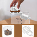 Dog Food Storage Container, Pet Food Container with Airtight Pour Spout, Cat Food Storage Container with Measuring Cups, Portable Pet Food
