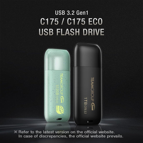 TEAMGROUP C175 256GB 2 Pack USB 3.2 Gen 1 (USB 3.1/3.0) Read 100Mb/S Flash Thumb Drive, External Data Storage Memory Stick Compatible with