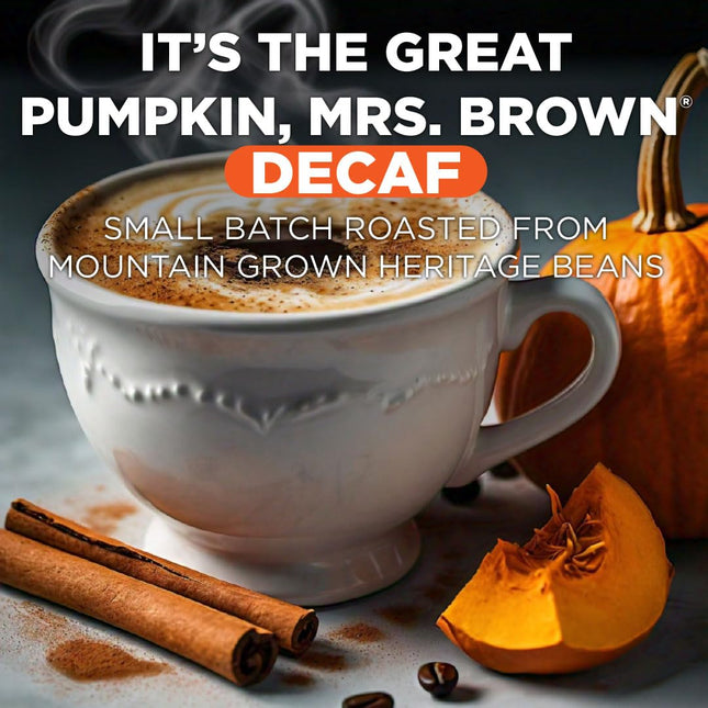 Maud'S Decaf Pumpkin Spice Flavored Coffee Pods, 18 Ct, Medium Roast Flavored Co