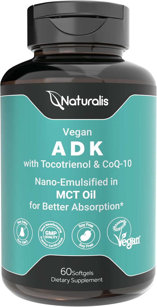 Vegan Tocotrienol with Coq-10 | Nano-Emulsified in EVOO for Better Absoprtion | Non-Gmo, Soy Free and Vegan Society Certified | 60 Veggie Softgels
