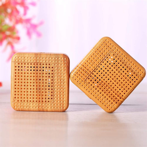 Weljoy Wood Grain Portable Diffuser for Essential Oils Ã¢ÂÂ Car or Travel, Mini Size, Quiet, Waterless, Re-Chargeable Battery or USB (Wood Grain)
