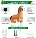 DomKom 9FT Clydesdale Horse Inflatables Christmas Spring, Farm Ranch Giant Blow up Animals Cute, Decorations Outdoor Yard Built-in LED Lights Big