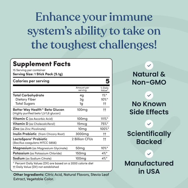Immune Ready™ Immune Boost Drink Mix - All-In-One Immune Support, Gut Health, an