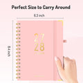 Forvencer Planner 2027-2028, 18 Month Calendar Planner, Jan 2027-June 2028 Pink 6.3"x8.4" (Jan 2027 - Jun 2028)