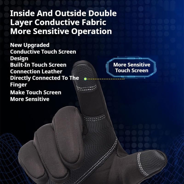 10℉ Winter Gloves Men Women Warm Glove Touch Screen for Cycling Running Fishing Driving Hiking Skiing Cold Weather Large Grey