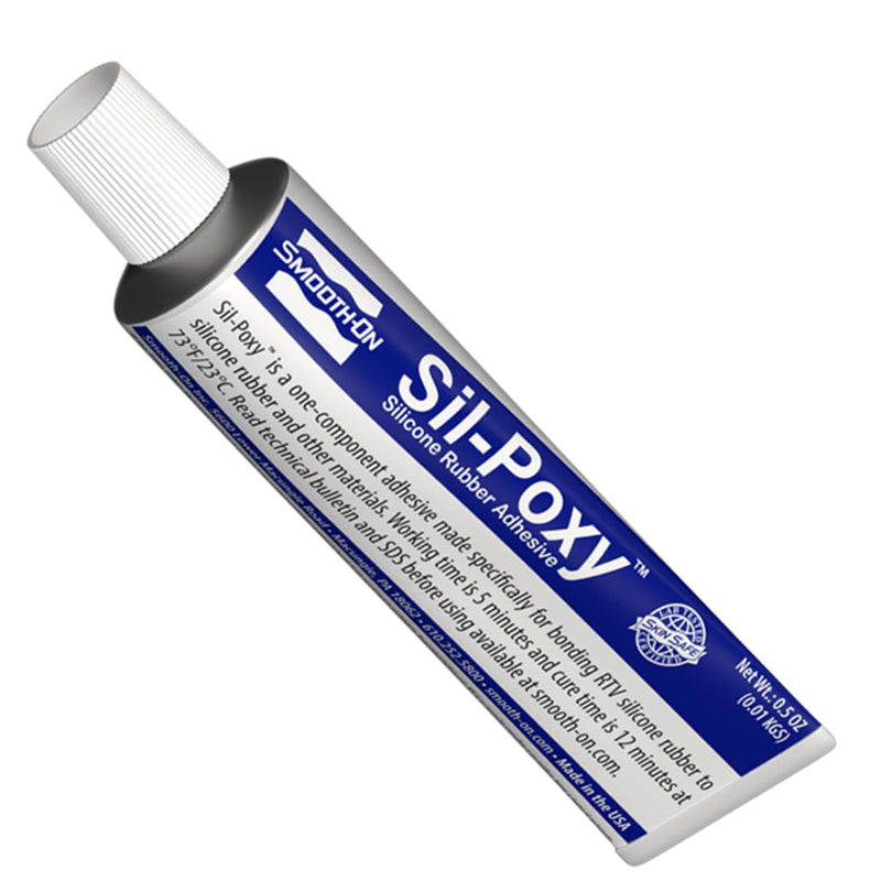 Smooth-On SIL-Poxy™ Rubber Silicone Adhesive, 0.5 oz Tube – Flexible RTV Silicone Glue for Silicone Rubber Repair & Bonding, Strong Waterproof