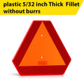 Slow Moving Vehicle Sign, Plastic DOT Slow Moving Vehicle Triangle Signs, SMV Sign 14"X16"X0.16"/5Mm Thick Diamond Grade Reflective up to 7 Years