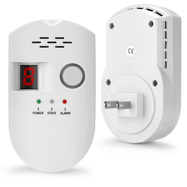 Natural Gas Leak Detector, Plug-in Propane Natural Gas Detector for Home Kitchen RV, Combustible & Explosive Gas Alarm for LPG, LNG, Methane (AC