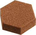 SoftTouch 3/8" Hexagon Self-Stick Noise Dampening Foam Cabinet Bumpers, 12 Pack, Tan, 12 Piece