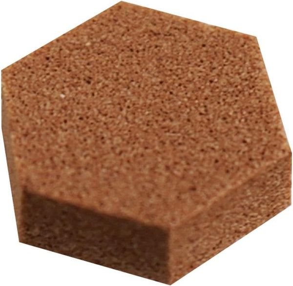 SoftTouch 3/8" Hexagon Self-Stick Noise Dampening Foam Cabinet Bumpers, 12 Pack, Tan, 12 Piece