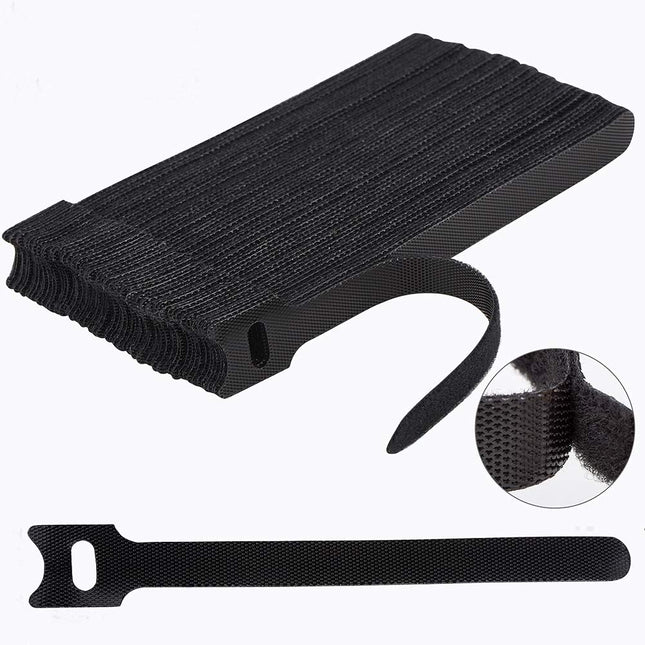 60 PCS 6 Inches Reusable Cable Ties, Adjustable Cord Straps, Cable Organizer, Cord Wrap and Hook Loop Cords Management -