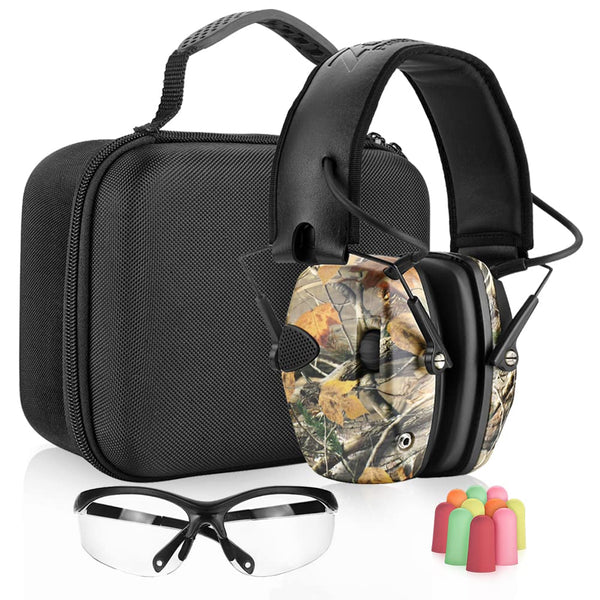 ZOHAN EM054 Electronic Ear Protection for Shooting Range with Sound Amplification Noise Reduction, Ear Muffs for Gun Range A1-black