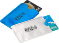 Luumxai 16 RFID Blocking Sleeves Set (10 Credit Card Holders & 4 Passport Protectors) Identity Theft Protection Secure Sleeves Set.Waterproof