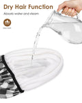 Auban Shower Cap, Shower Cap for Women Terry Cloth Lined EVA Exterior Reusable Double Layer Waterproof, Large Bath Hair Cap, Hotel Travel