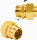 CSST Male NPT Fitting Kit Brass Natural Gas Quick Connect Adapter 3/4'' Grill Propane Conversion Connector 2 Pack