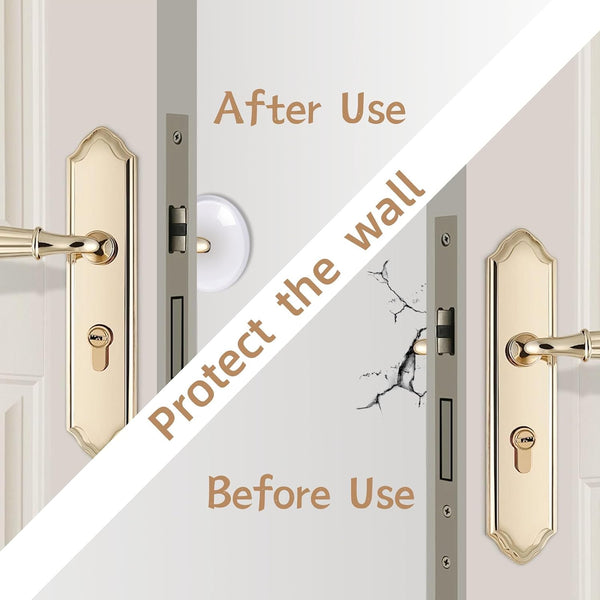 Silicone Door Stoppers for Wall, 6PCS Self-Adhesive Door Bumpers for Walls, Door Pads to Prevent Slamming - Clear & Round