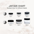 Beauticom 40 Pieces 3G/3ML Empty Clear Container Jars with MultiColor Lids for Powder Makeup, Cream, Lotion, Lip Balm/Gloss, Cosmetic Samples