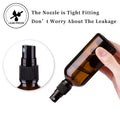 Hydior Amber Glass Spray Bottles for Essential Oils, 4oz Empty Small Fine Mist Spray Bottle 2 Pack Black Amber