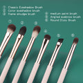 Eye Makeup Brush Set, 6 Pcs Professional Blending Eyeshadow Makeup Brushes for Concealer Eyebrows Eyeliner, Soft Hairs & Wood Handle Baby Pink 6pcs