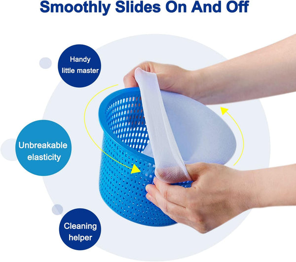 50 Pack Pool Skimmer Socks for Pool Filters, Filters Baskets and Skimmers to Filter Debris and Leaves, Protact Filter System of Inground and Above