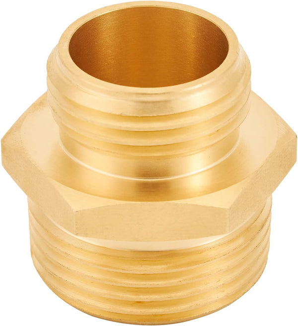 Brass Garden Hose Adapter, 3/4Ã¢ÂÂ GHT Male X 1Ã¢ÂÂ NPT Male Connector,Ght to NPT Adapter Brass Fitting,Brass Garden Hose to Pipe Fittings Connect