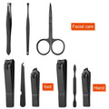 Aceoce Manicure Set Nail Clippers Set Gifts for Men Manicure Pedicure Kit Black and Red