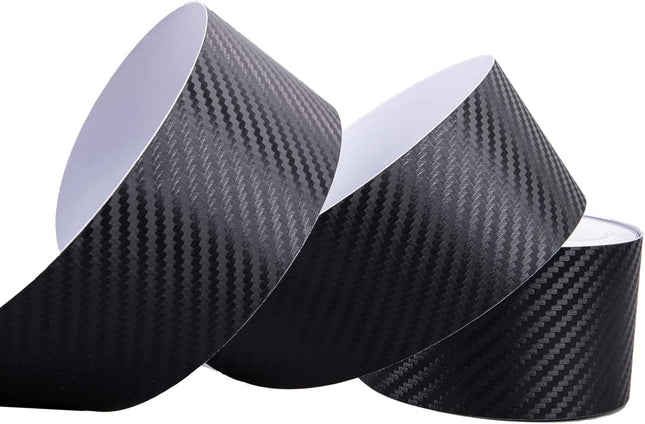 Carbon Fibre Detailing Vinyl Wrap Tape Roll DIY for Black Out Chrome Delete Window Trim Door Trim (2" X 30Ft)