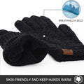 FZ FANTASTIC ZONE Womens Winter Warm Touchscreen Gloves for Cold Weather One Size Black