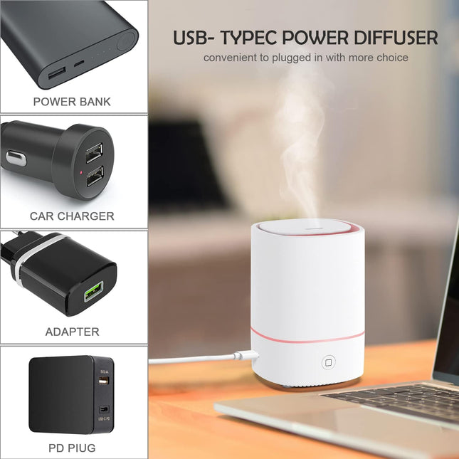 Essential Oil Diffusers for Home with USB Cord, 150Ml Aroma Humidifier for Offic