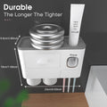 iHave Toothbrush Holders for Bathrooms, 2 Cups Toothbrush Holder Wall Mounted with Toothpaste Dispenser - Large Capacity Tray, Cosmetic Drawer -
