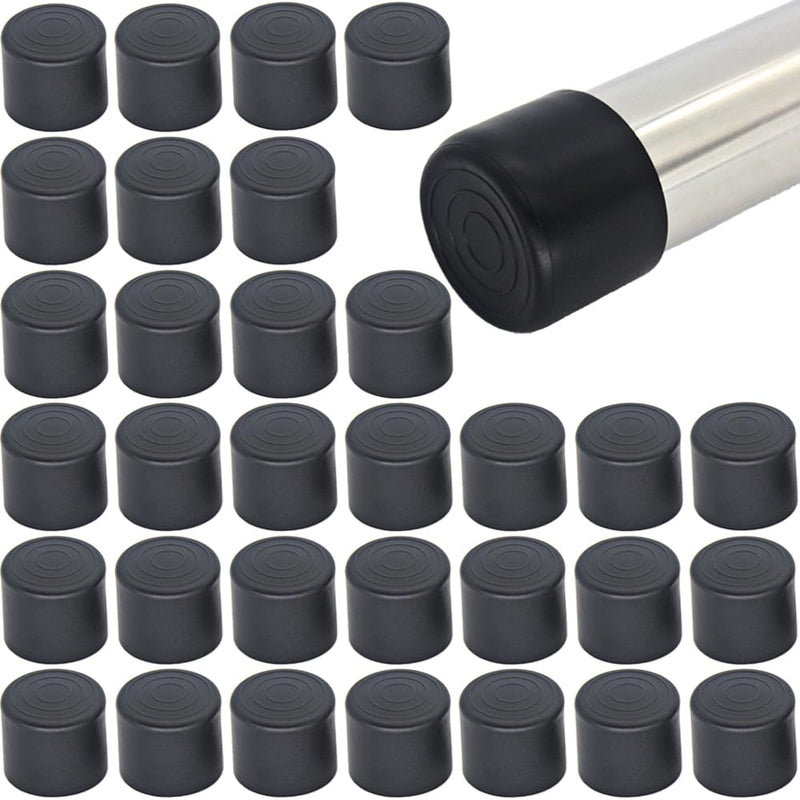 32Pcs Round Rubber Chair Leg Tips Caps, 7/8 Inch (22mm) Chair Table Leg Covers Floor Protectors, Chair Leg End Caps for Furniture, Table