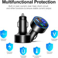 5 Port USB Car Charger(4USB+Type C) Compact Fast Charger Cigarette Lighter Adapter with LED&Voltage Monitor, Compatible with iPhone 14/Pro