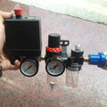 1/4Single-way air Compressor Pressure Switch Central Pneumatic air Compressor Pressure Switch Control Valve, Pressure reducing Switch 90-120 PSI