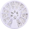 120Pcs/Pack Sliver Nail Art Decorations Mini Ocean Accessories Nail Art Rhinestones Silver Shell Conch Nail Charms Manicure Decor DIY Nail