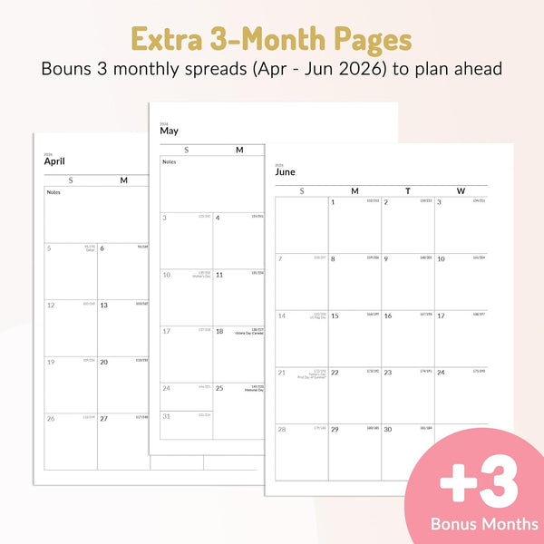 Forvencer Academic Planner 2026-2027, Hardcover Calendar Planner Weekly & Monthly, July 2026 - June 2027, 6" x 8", Daily Agenda with Tabs, College